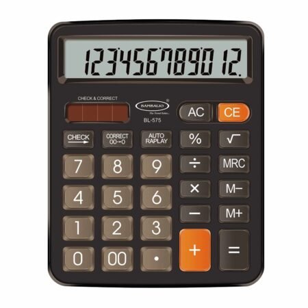 Bambalio 12 Digits BL-575 Electronic Calculator with Diamond Cut Big Keys