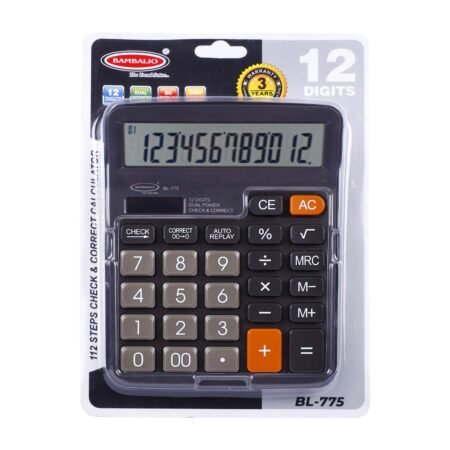 Bambalio 12 Digits BL-775 Large Display 3 Years Warranty Electronic Calculator