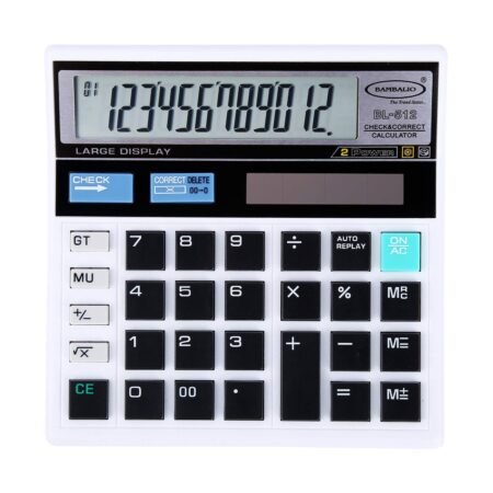 Bambalio 12 Digits BL-512W Electronic Calculator - Blister Pack, 3 Years Warranty