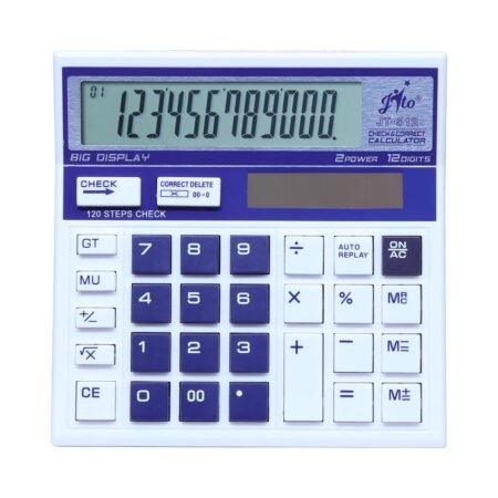 Jito 12 Digits JT-512 WHITE- PURPLE Electronic Calculator with 18 months Warranty