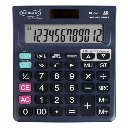 Bambalio 12 Digits BL-520 GST & Tax Check and Correct Calculator 3 Year Warranty