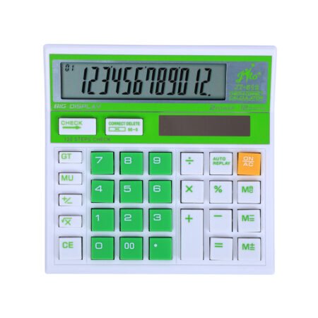 Jito 12 Digits JT-512 WHITE- GREEN Electronic Calculator with 18 months Warranty