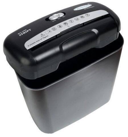 Bambalio (BCC-1000) 6 Sheets Strip Cut Paper and Credit Card Shredder with 10 Liter Waste Basket Capacity