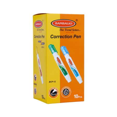BAMBALIO BCP-12P Shake 'n Squeeze Fine Point, Metal Tip, White Correction Pen Pack Of (10)