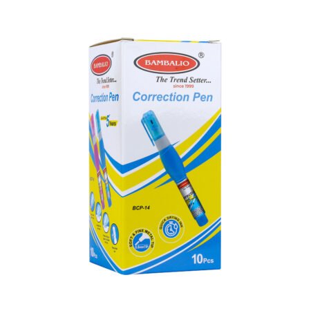 BAMBALIO BCP-14P Shake 'n Squeeze Fine Point, Metal Tip, White Correction Pen (Pack Of, 10)