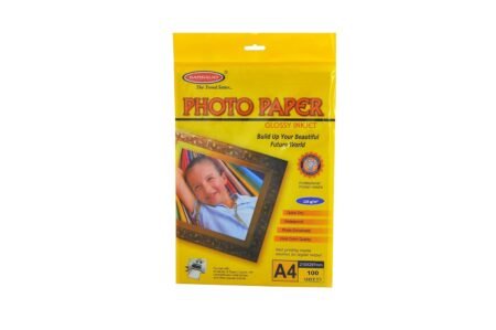 Bambalio BPG 130-100 Glossy Photo Paper, A4 Size, 130 GSM, 100 Sheets,Instant Drying Compatible with Inkjet Printer