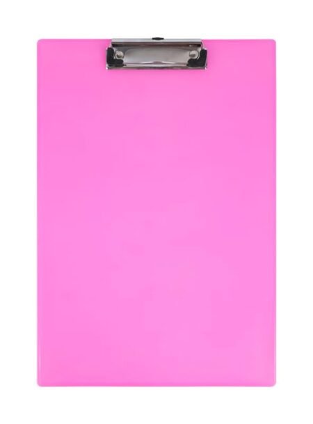 Bambalio Plastic 14 x 9.7 Clipboard Writing Pad Clipboards Drawing/Writing/Clipboard with Clip | Sturdy, Lightweight for Office, School, College (Pink)